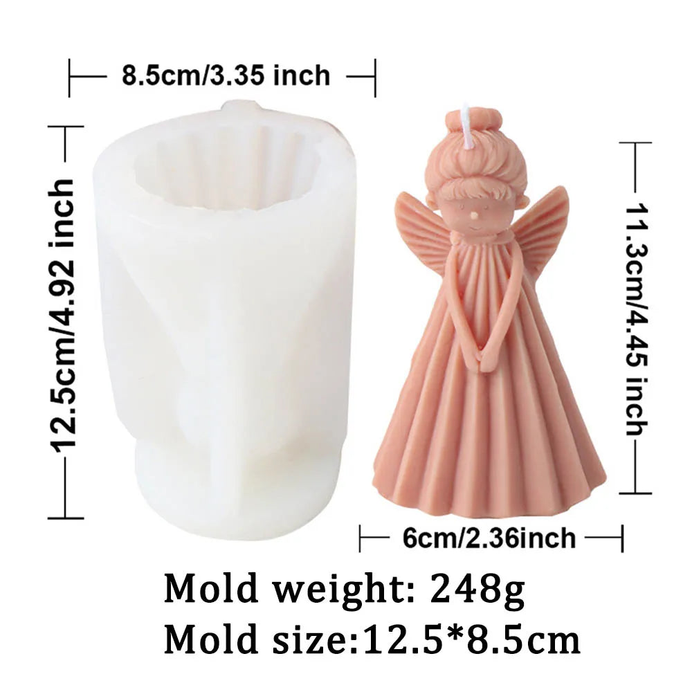 3D Angel Girls Candle Silicone Candle Mould