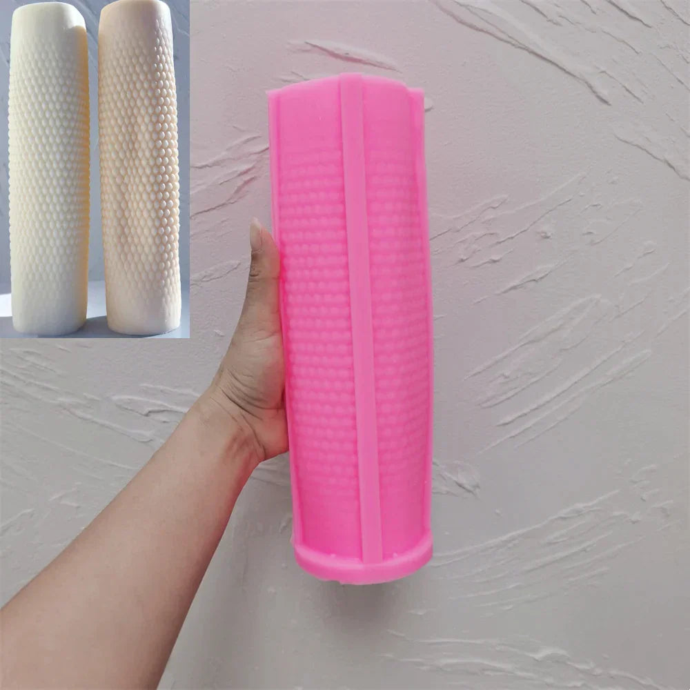 Geometric Raindrop Long Pillar Candle Mould