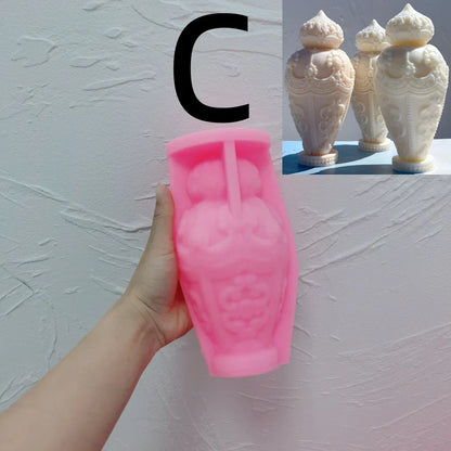 Decorative Bottles Vase Shaped Silicone Candle Mould