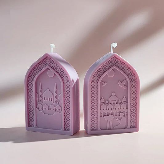 Exquisite Arabian Gateway Candle Mold for Artistic Crafts