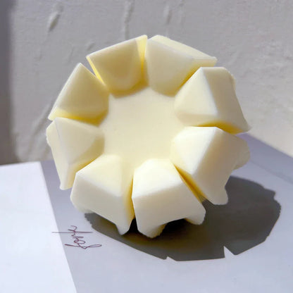 Geometric Wave Twirl Candle Silicone Mould