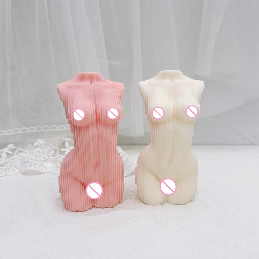 Geometric Female Body Wax Candle Mould