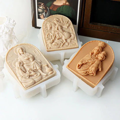 Jesus Enthronement Silicone Mould for Candle Making