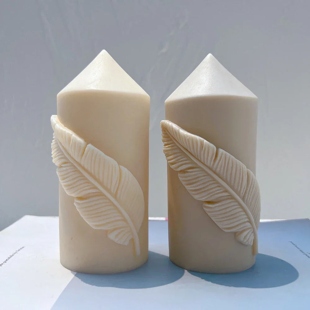 Feather Pillar Candle Silicone Moulds