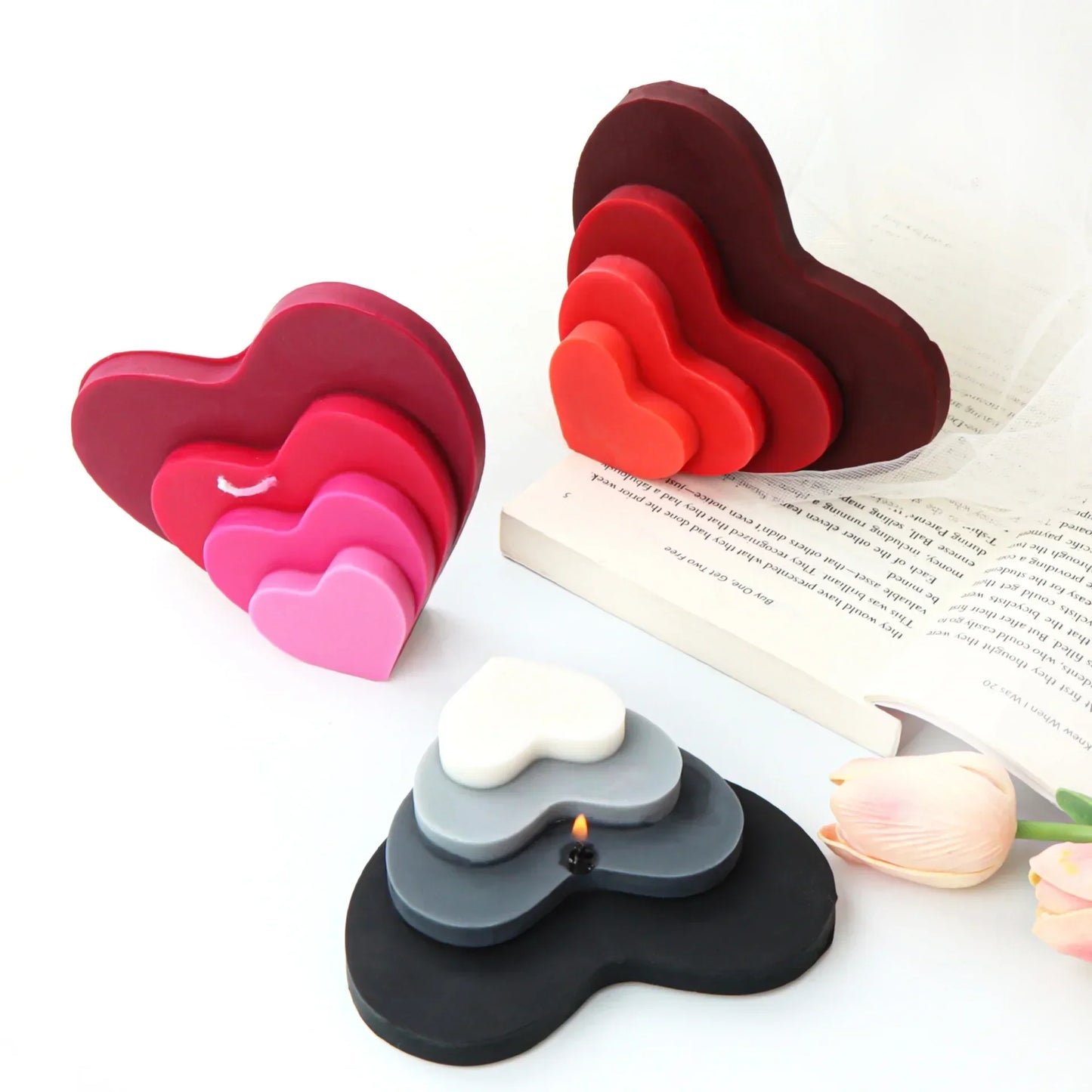 Stack Love Candle Mould Silicone