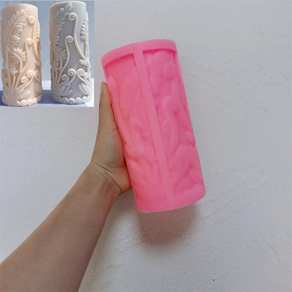 Fern Pillar Candle Mould