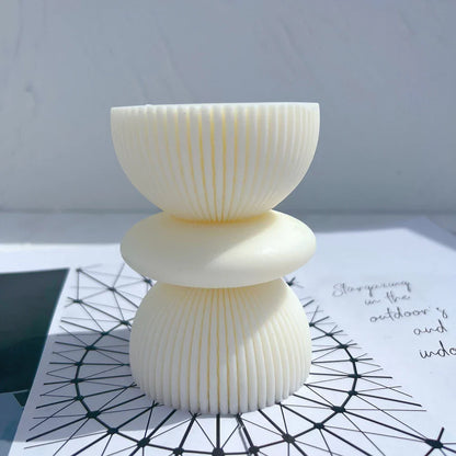 Twist Ribbed Twirl Pillar Candle Mould