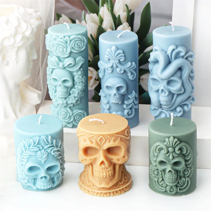 DIY Skull Candle Mould for Halloween Decor