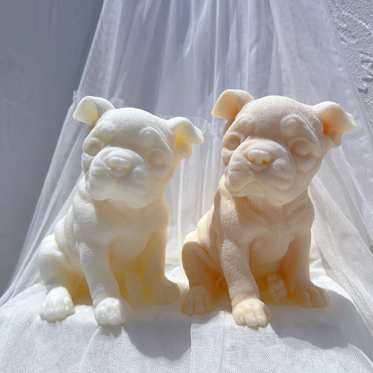 Boston Terrier Puppy Candle Mould