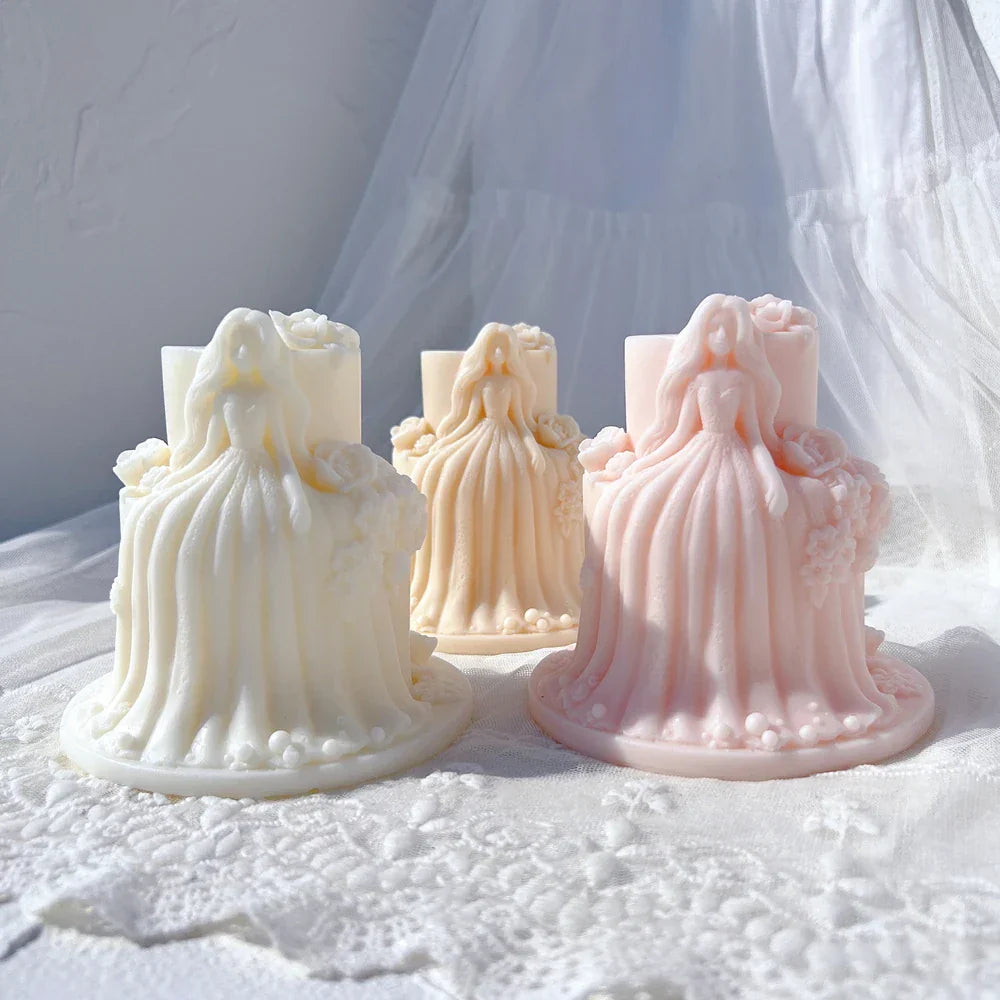 Beautiful Girl Doll Cake Art Silicone Mould