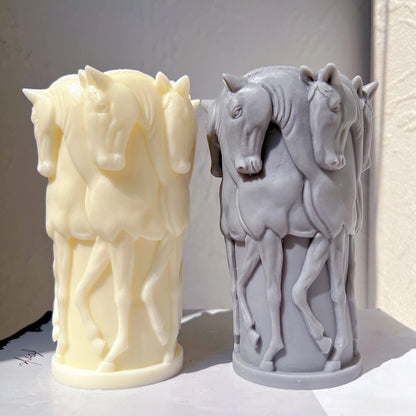Horse Herd Candle Mould