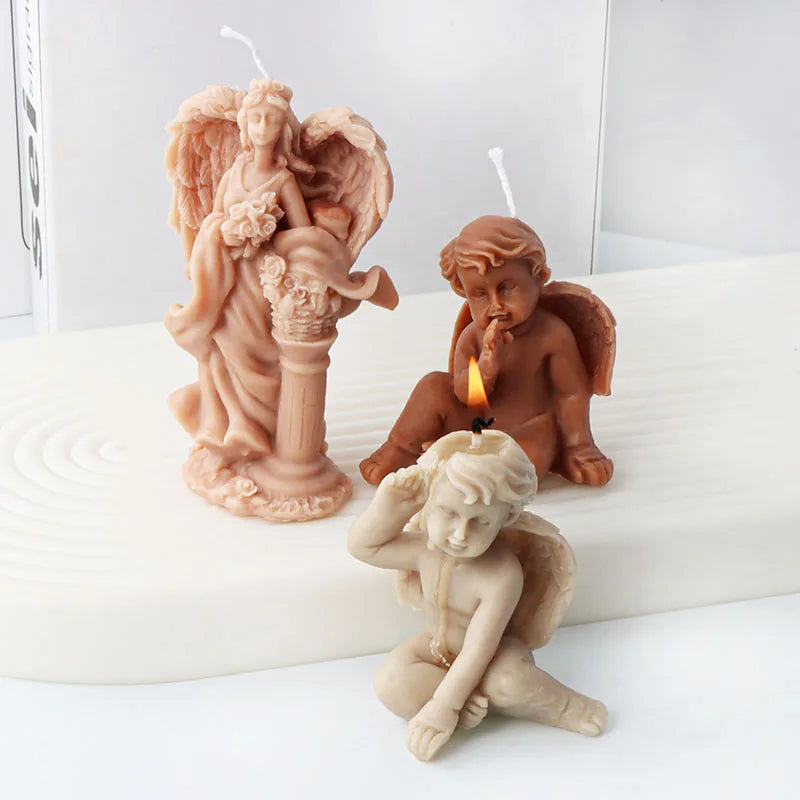 Cute Angel Theme Silicone Candle Mould