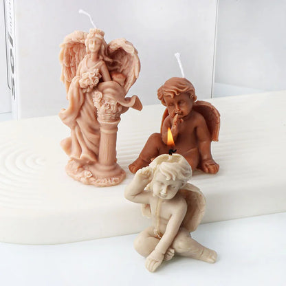 Cute Angel Theme Silicone Candle Mould