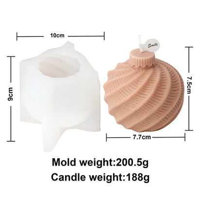 Festive Christmas Bauble Candle Moulds