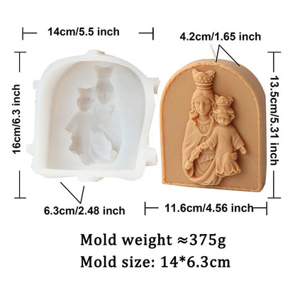 Jesus Enthronement Silicone Mould for Candle Making