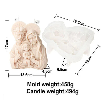 Jesus Family Candle Mould