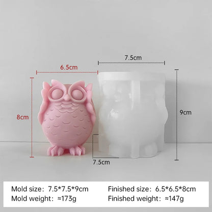 Cartoon Owl Silicone Candle Mould for DIY Aroma Candle
