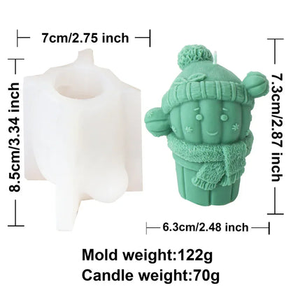 Christmas Cactus Silicone Candle Moulds