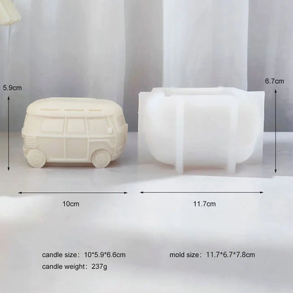 Retro Camper Van Silicone Candle Mould
