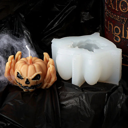 Halloween Devil Pumpkin Skull Candle Mould
