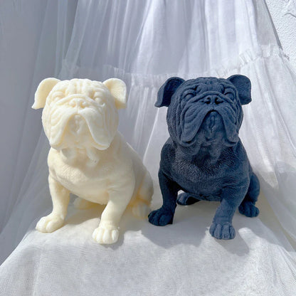Charming Bulldog Puppy Candle Mould