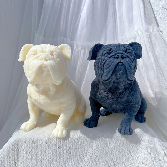Charming Bulldog Puppy Candle Mould
