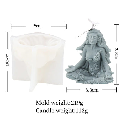 Triple Moon Goddess Cerridwen Candle Mould