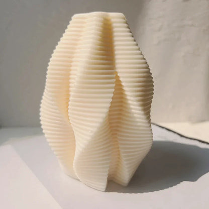 Ribbed Swirl Silicone Candle Mould