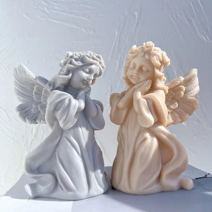 Cherub Praying Peace Angel Candle Mould Silicone