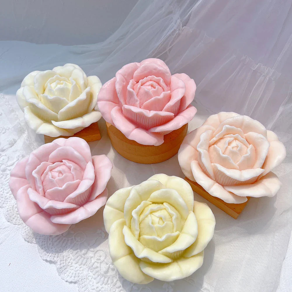 Big Size Rose Shaped Candle Mould