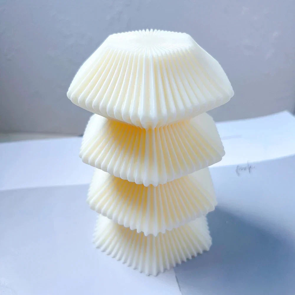 Hexagon Ribbed Pillar Silicone Candle Mould