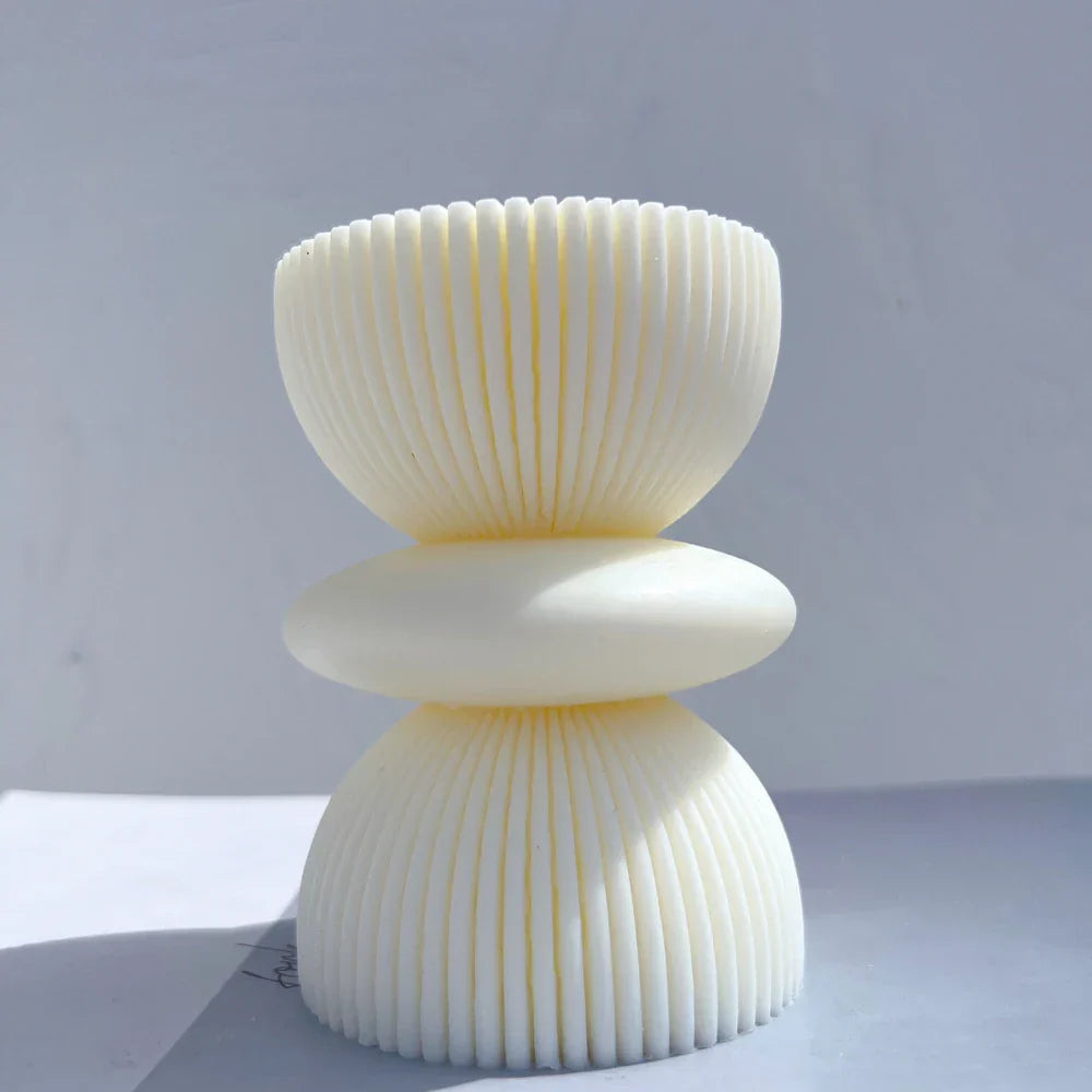 Twist Ribbed Twirl Pillar Candle Mould