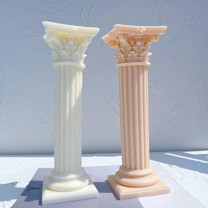 Classic Corinthian Pillar Roman Column Candle Mould