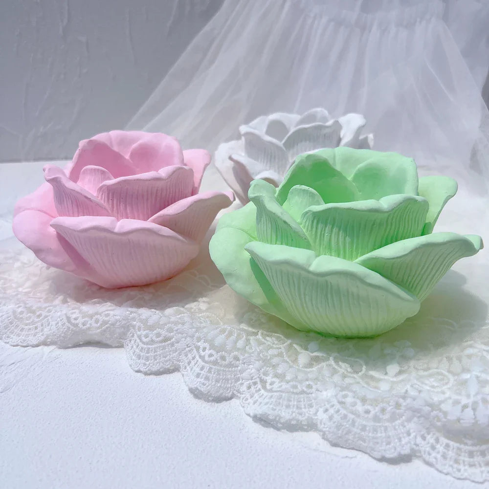 Rose Shaped Tea Light Holder Candle Mould