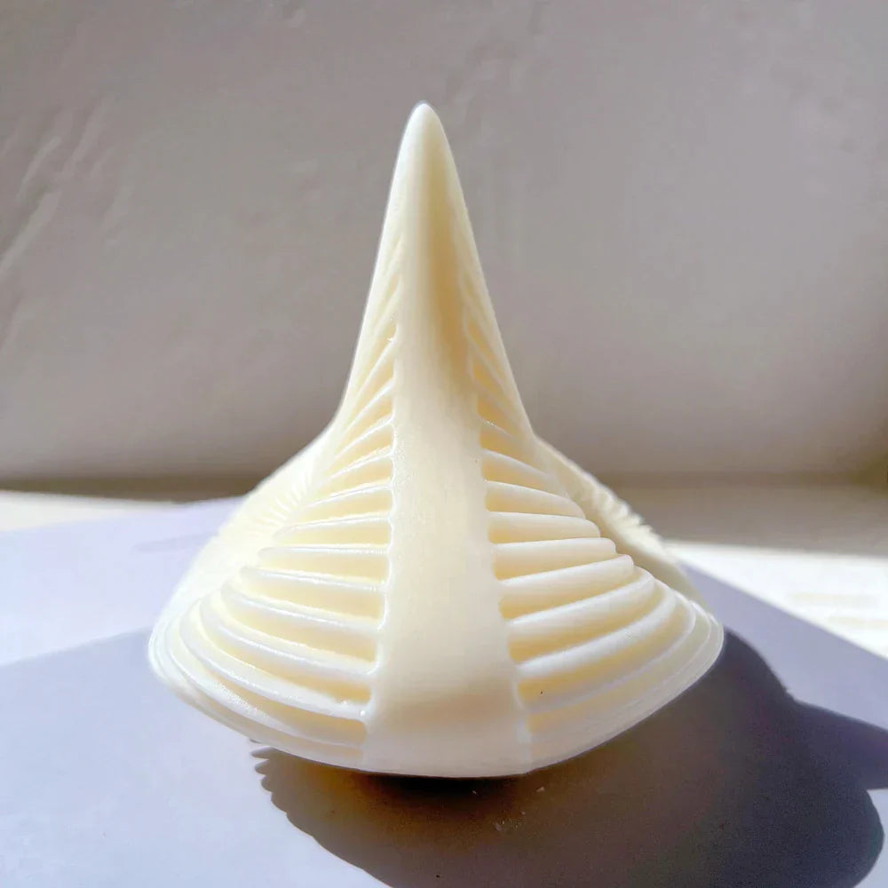 Geometric Pyramid Ribbed Candle Silicone Mould