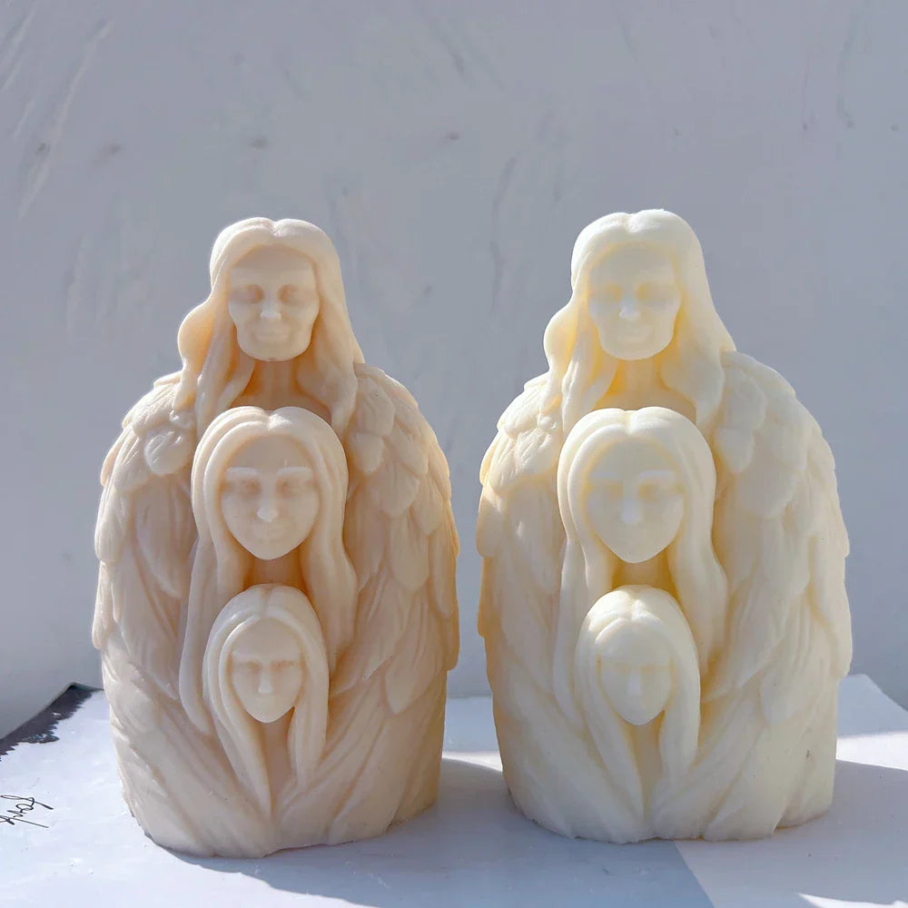 Three-Headed Male and Female Body Candle Mould