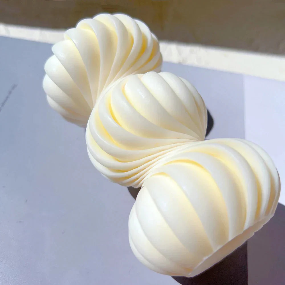 Round Swirl Pillar Candle Silicone Mould