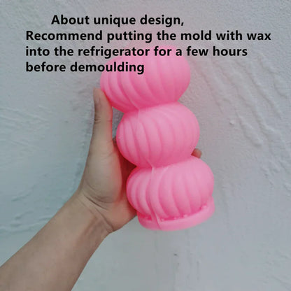 Round Swirl Pillar Candle Silicone Mould