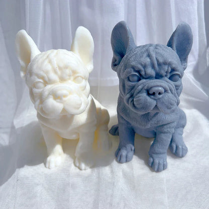 French Bulldog Candle Mould Silicone