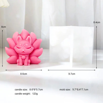 Nine Tailed Fox Silicone Candle Mould