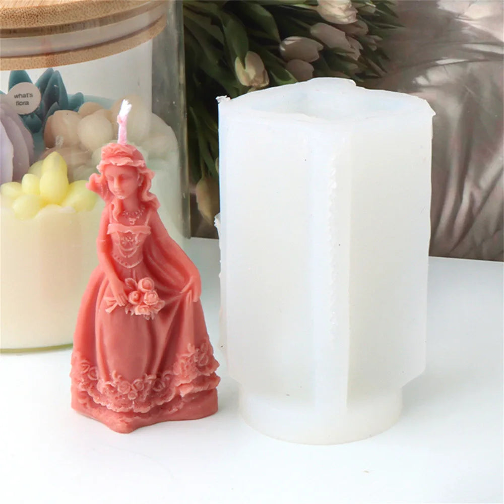 3D Angel Girls Candle Silicone Candle Mould