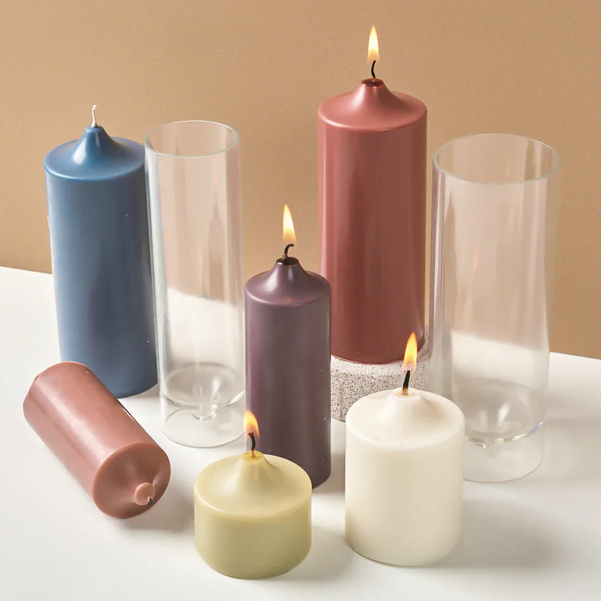 Cylindrical Taper Candle Plastic Mould