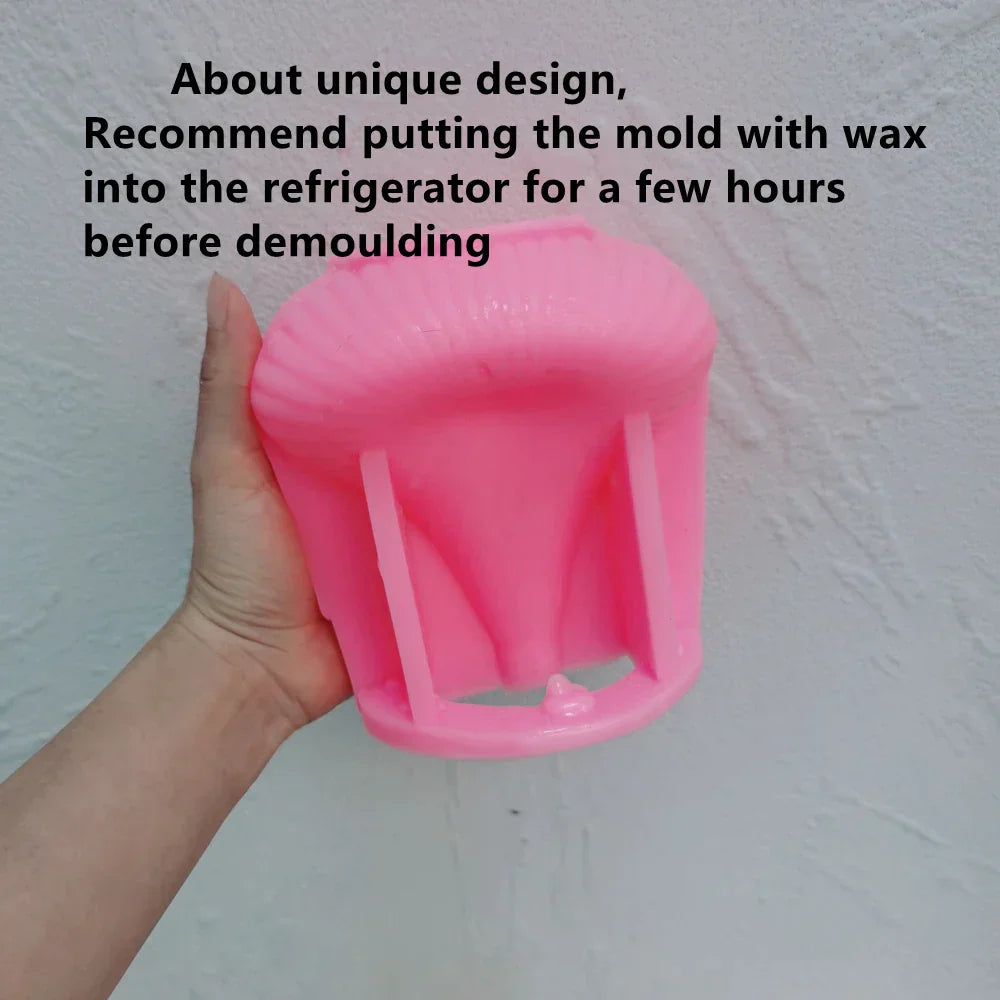 Geometric Pyramid Ribbed Candle Silicone Mould