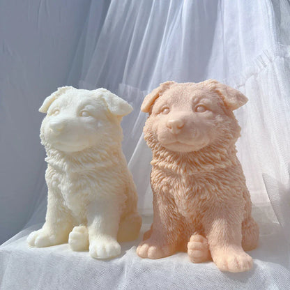 Alsatian German Shepherd Puppy Candle Mould