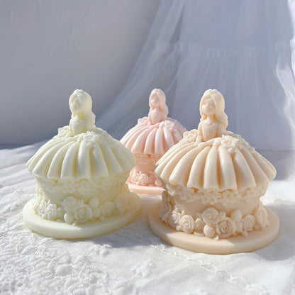 Princess Wedding Dress Cake Shape Candle Mould