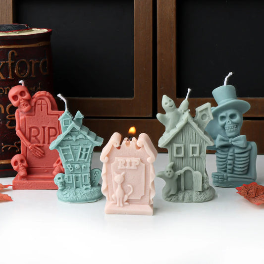 Halloween Spooky House Candle Silicone Moulds