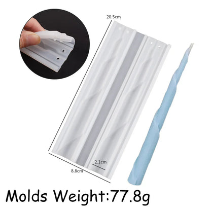 Spiral Twist Long Rod Candle Mould
