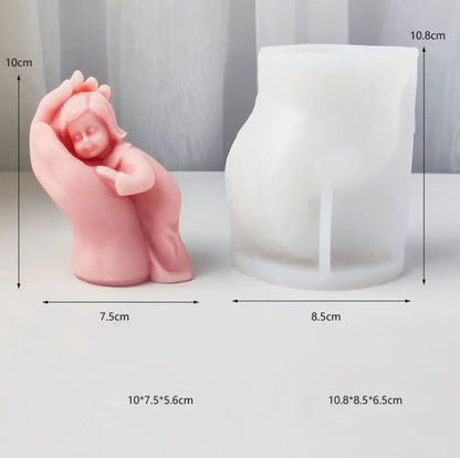 Baby in Mother's Hand Candle Mould