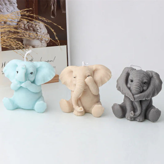 Cute Elephant Candle Mould