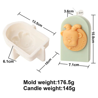 Astrology Art Craft DIY 12 Constellation Silicone Candle Moulds